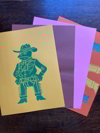 Image 1 of 'Larry Tadpole' blockprints