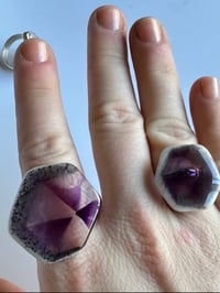 Image 4 of Trapiche Amyethyst voop ring | size 7 + MTO
