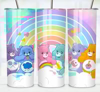 rainbow carebear 20oz tumbler