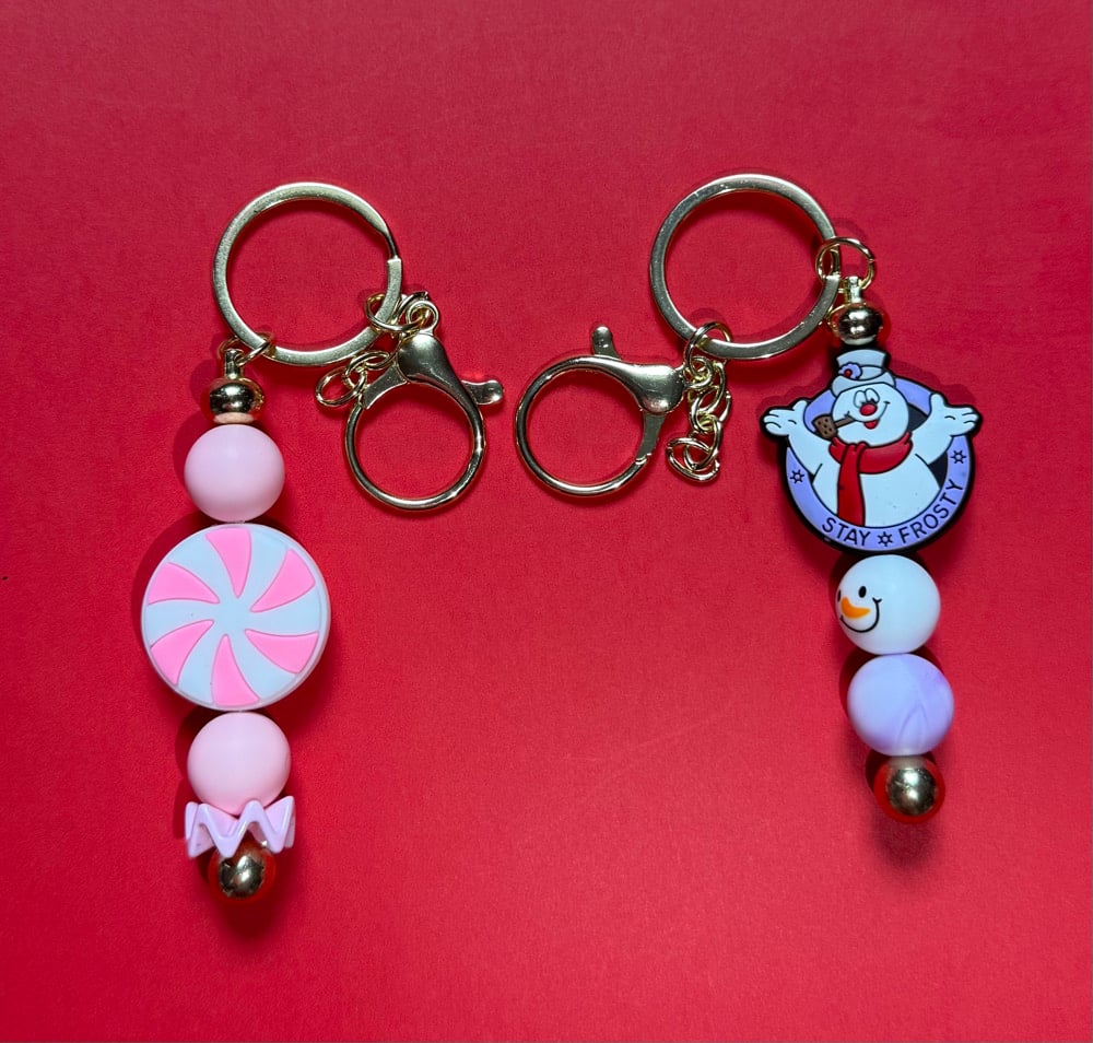 Image of Holiday Silicone Themed Keychains 