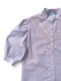 Image 2 of Lilac Lace Puff Sleeve Blouse 12