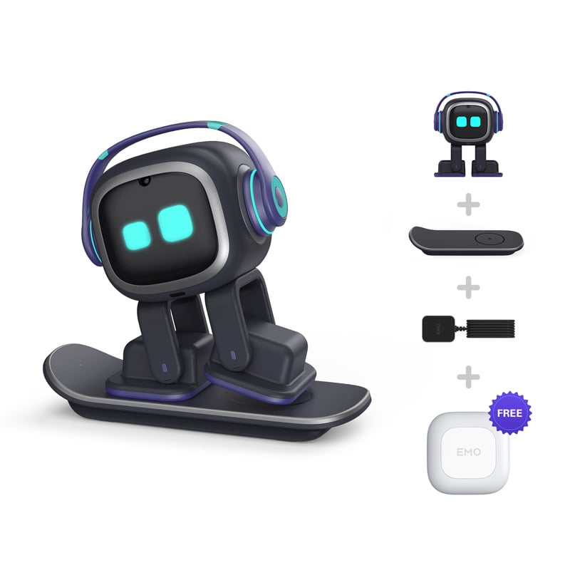 Image of emo robot children's toys dialogue interactive companion desktop electronic pet robot learning gift