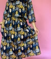 Ready Made Navy Banksia 3/4 Sleeve Cropped Smock Top with Free Postage