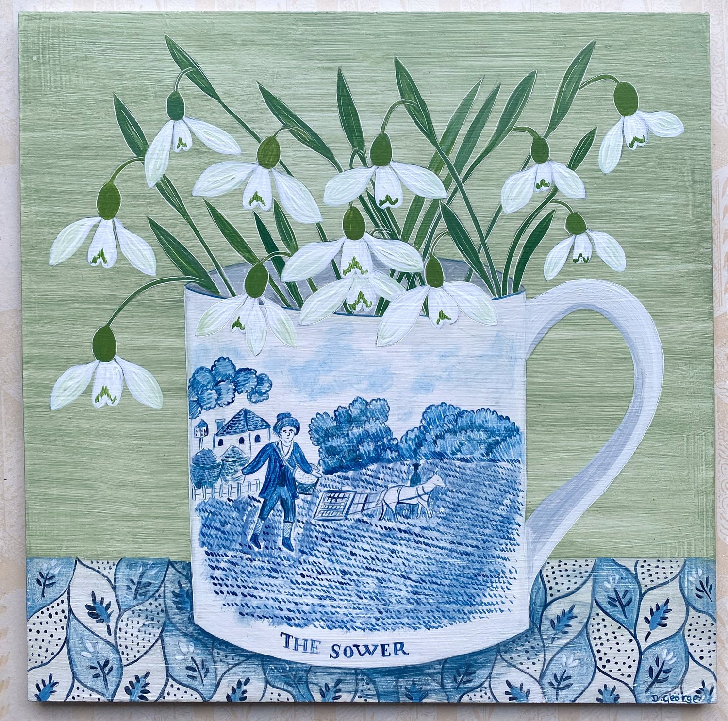 Image of Blue and white Sower cup