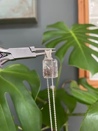 Image 4 of Silver Garden  Quartz Rectangle  Crystal Necklace