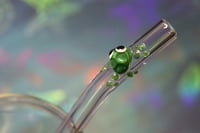 Image 10 of Borosilicate Glass Straws with Metallic Green Limited Edition Color