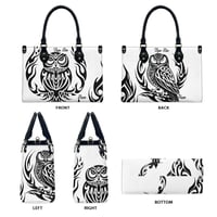 Image 3 of Women's PU Leather Pueo Print Handbag