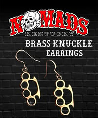 Ladies Brass Knuckle Earrings