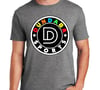 DUNDADA Sports Circular D Design Grey T-Shirt