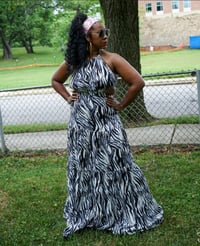 Image 1 of Zebra Printed Maxi