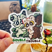 DOUBLE TROUBLE | mosskidd ✦ Die-Cut Sticker