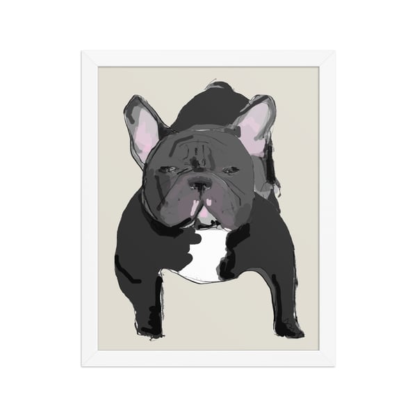 Image of FRENCH BULLY FRAMED ART