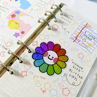 Image 3 of Rainbow flower blob glitter vinyl sticker