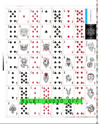 Image 1 of Hanzamonstas Playing Cards Uncut Sheet 