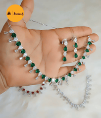 Image 3 of Manju_American Diamond Necklace Set 