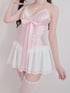 Luna dress - Satin pink (2 bows option) Image 3