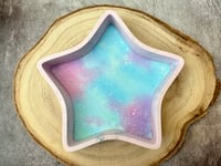 Image 5 of Star Shaped Pink and Blue Galaxy Dice Tray