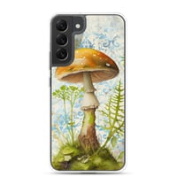 Image 11 of Gorgeous Blue Filigree and Orange Mushroom Fungus Clear Case for Samsung®