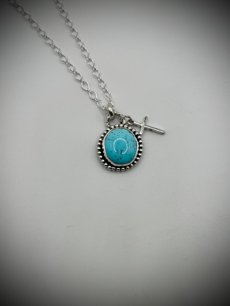 Image of Dainty Kingman & Cross Necklace (3) 🩵