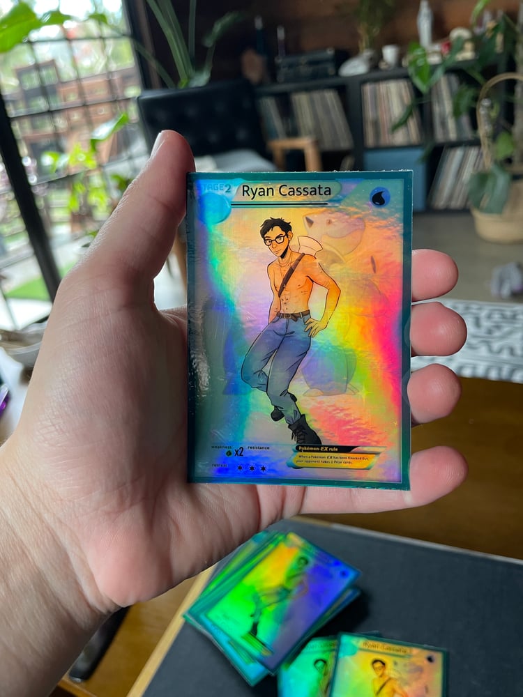 Pokmon Card Style Holographic Sticker | Ryan Cassata Pokmon Card Style Holographic Sticker | Ryan Cassata