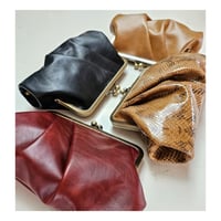 Image 4 of Pleated Leather Handbag/Clutch