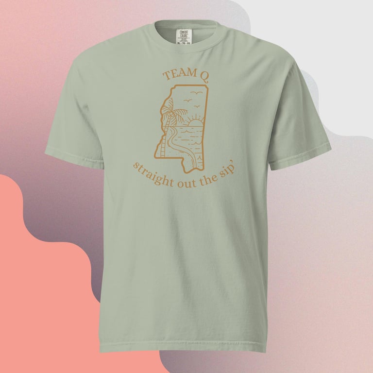 Straight Out the Sip Outlined Comfort Colors Shirt Image 2