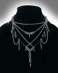 Image 1 of Spikes & Box Chain Necklace