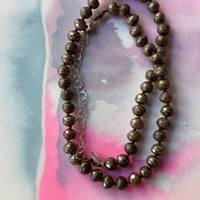 Image 4 of faceted brown pearl necklace