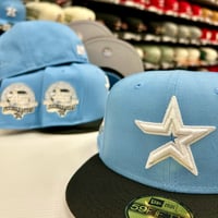 Image 1 of New Era 59Fifty Sky Blue Black 