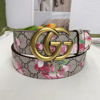 Flower Bloom Gold Buckle Belt