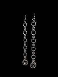 Image 1 of Long Chainmail Earrings 