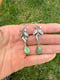 Image of Large Stem and Leaf Turquoise Earrings