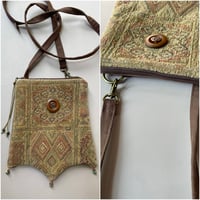 Image 1 of Three Dangle Small Zippertop Pocket With Adjustable Crossbody Strap