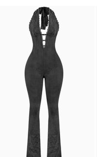 Image 1 of GIA Halter Lace Jumpsuit 