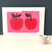 Image of Red Apples monoprint