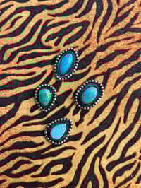 Image 5 of Sterlingsilber Ringe mit Türkis und Perldraht 