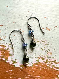 Image 17 of kyanite and green tourmaline earrings