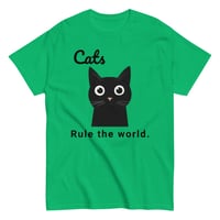 Image 11 of Unisex classic tee, Cats Rule the World T-Shirt | Cute Black Cat Funny Graphic Tee