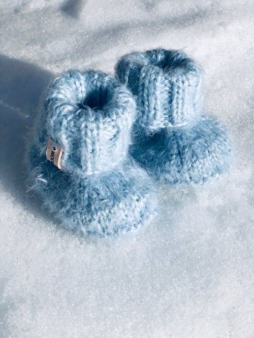 Image of Baby Socks - Fluffy Blue