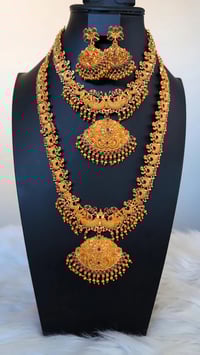Image 1 of Subikchya-Combo Temple Jewelry Necklace Set