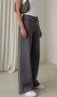 Image 4 of Jean Wide Leg gris