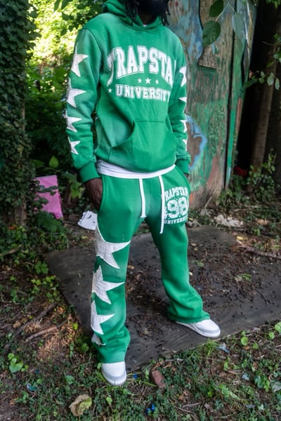 Image of Trapstar University “Kelly Green” Sweatsuit 