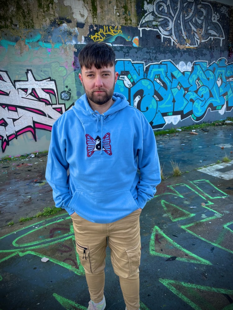 Image of Cloudy Blue Butterfly Hoody