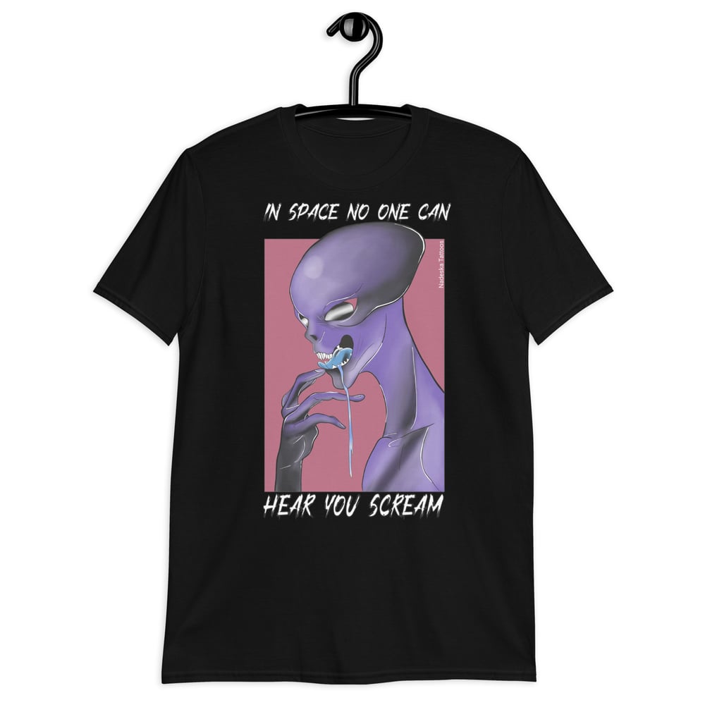 Creepy Alien Unisex T-Shirt by Nadeska Tattoos