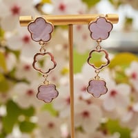 Image 3 of Ivory Clover Earrings 
