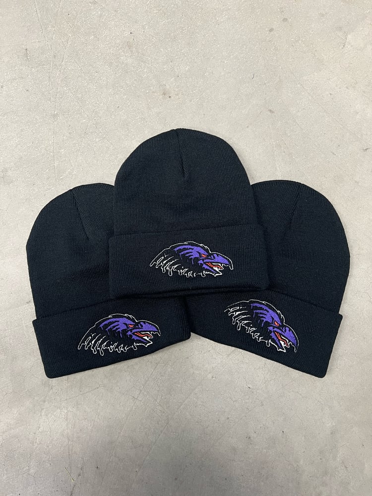 Image of Drippy Purple Bird Beanie