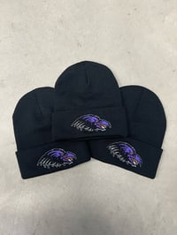 Image 2 of Drippy Purple Bird Beanie