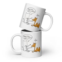 Image 2 of a camel White glossy mug 