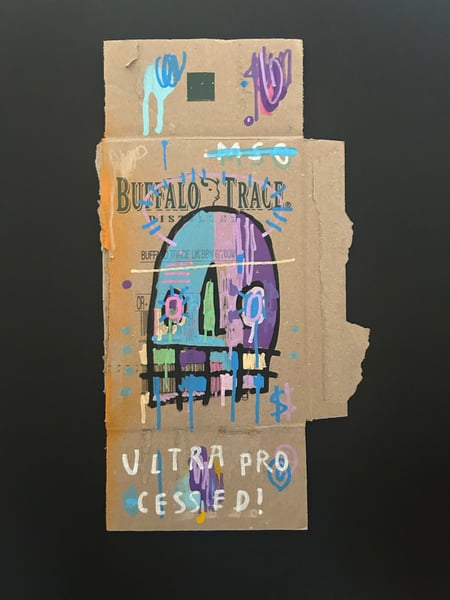 Image of ‘Ultra processed’ skull / cardboard (unframed)