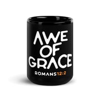 Image 1 of Awe of Grace / Black Glossy Mug